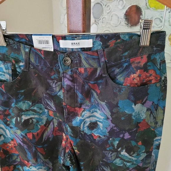 NWT Brax Mary Slim Fit Floral Pants EU36/US 6 - Picture 2 of 11